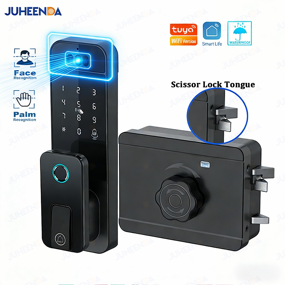 Smart Garden Gate Lock - Tuya WiFi Smart Türschloss mit Gesichtserkennung,