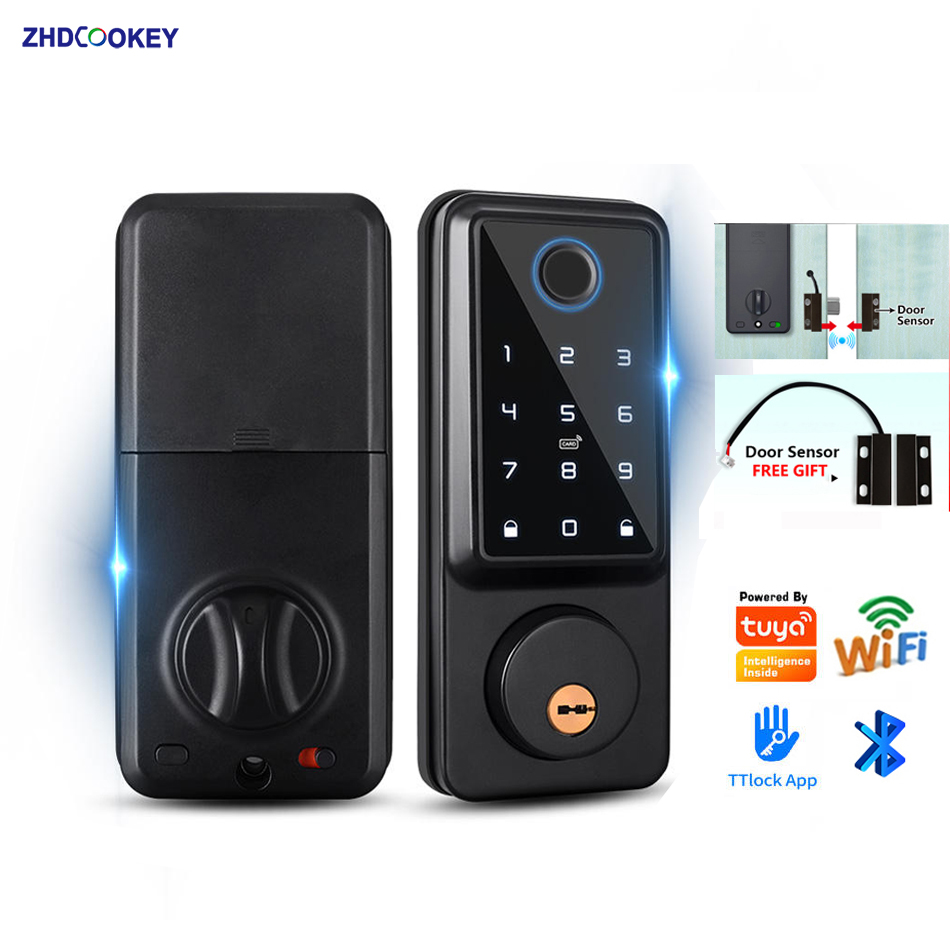 Smart Garden Gate Lock - Riegel-Smart-Schloss mit APP, Fingerabdruck, Passwort, IC-Kartenschlüssel,