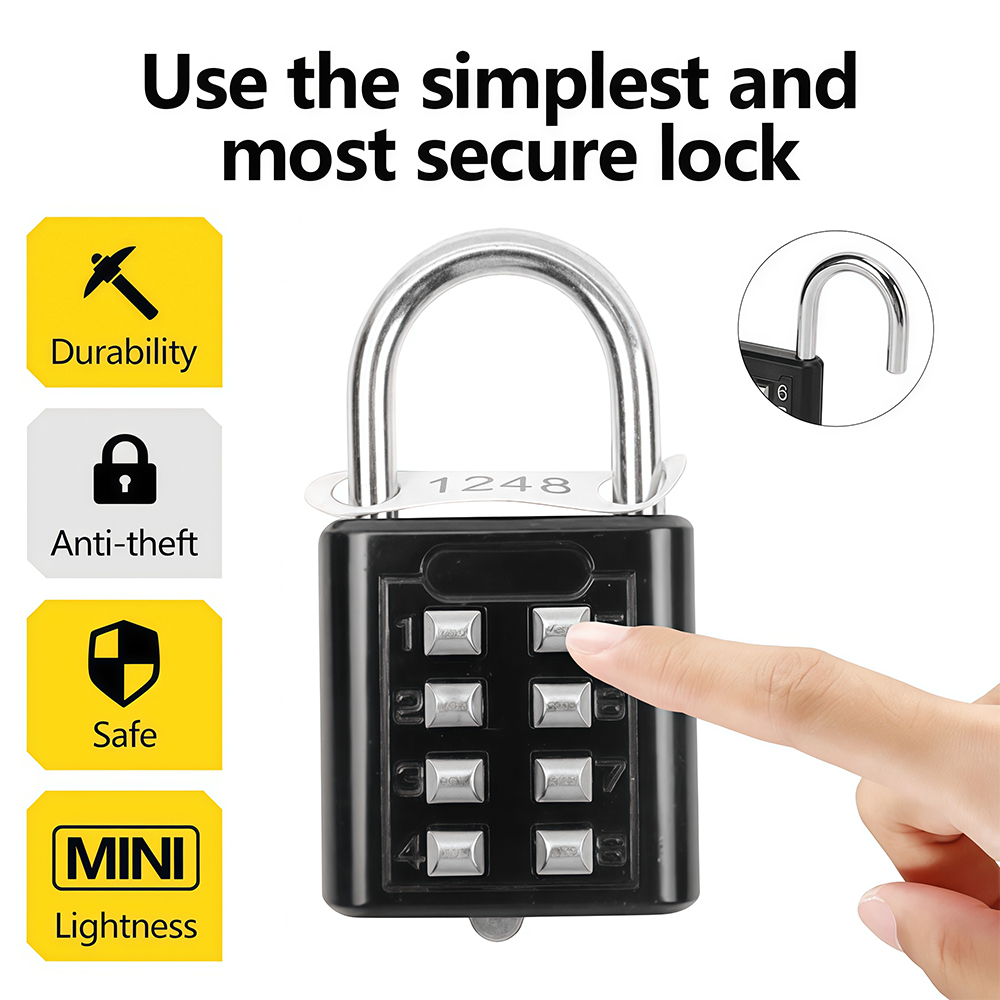 Smart Garden Gate Lock - 8-stellige Kombination für den Außenbereich, wasserdicht,