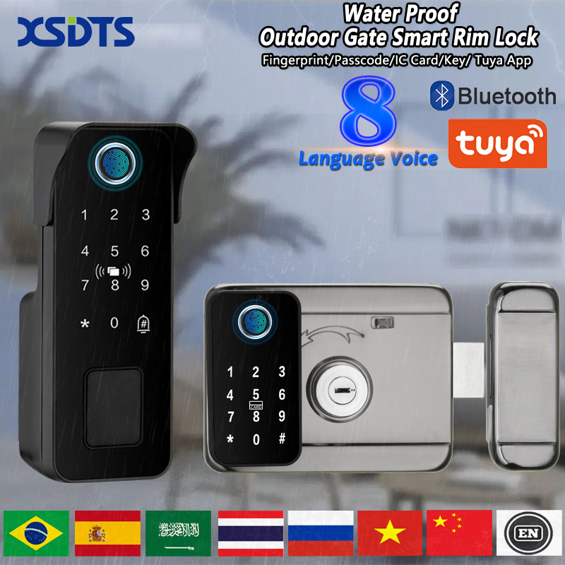 Smart Garden Gate Lock - Wasserdichte Intelligente Türschloss Fingerabdruck Outdoor Garten