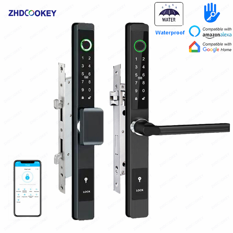 Smart Garden Gate Lock - ZHDCOOKEY Biometrisches Digitales Türschloss Wasserdicht TTLock