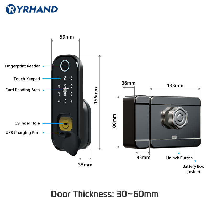 Tuya Fingerprint Türschloss Wa – Smart Garden Gate Lock Bewertung und Preis