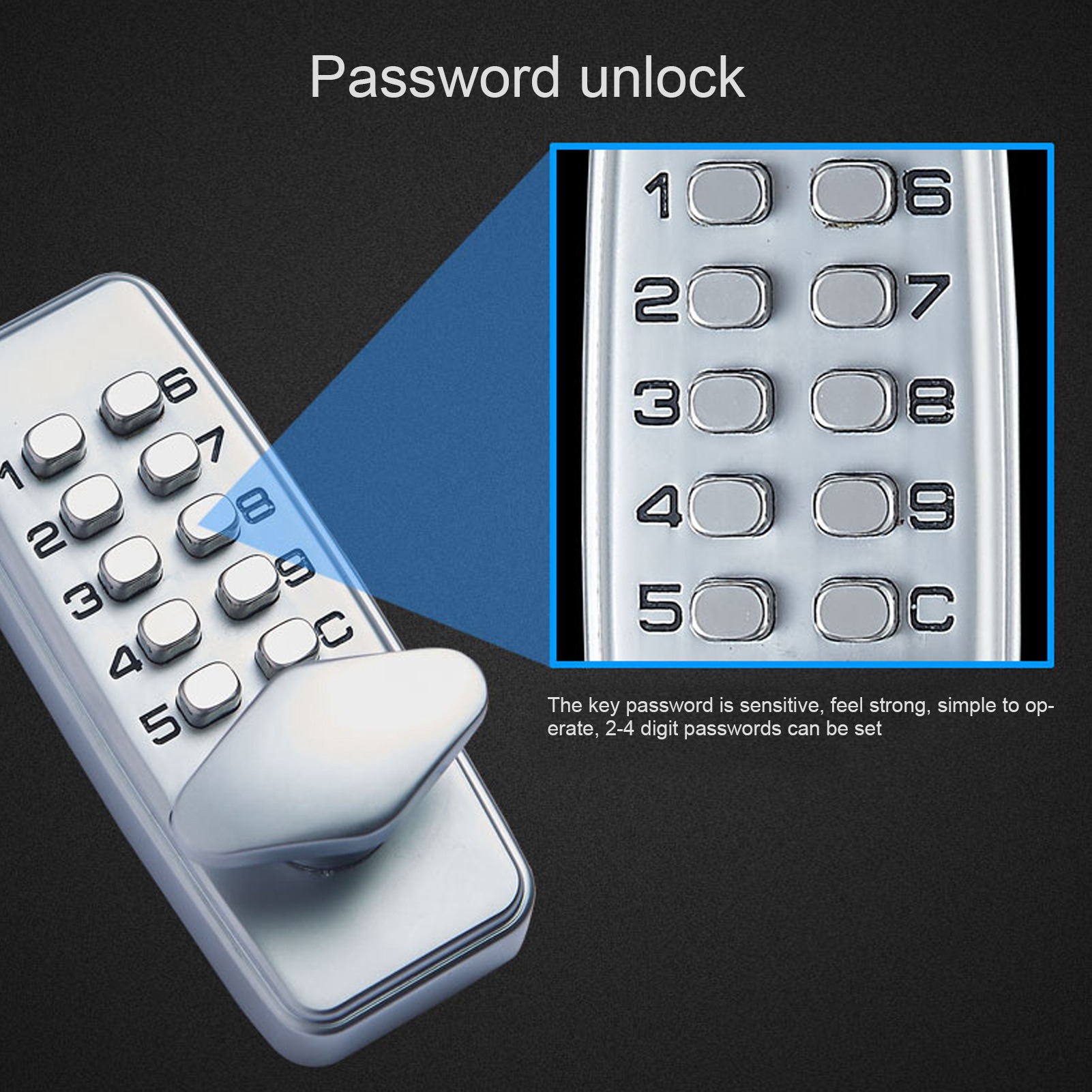 Mechanisches Passwortschloss,  – Smart Garden Gate Lock Bewertung und Preis